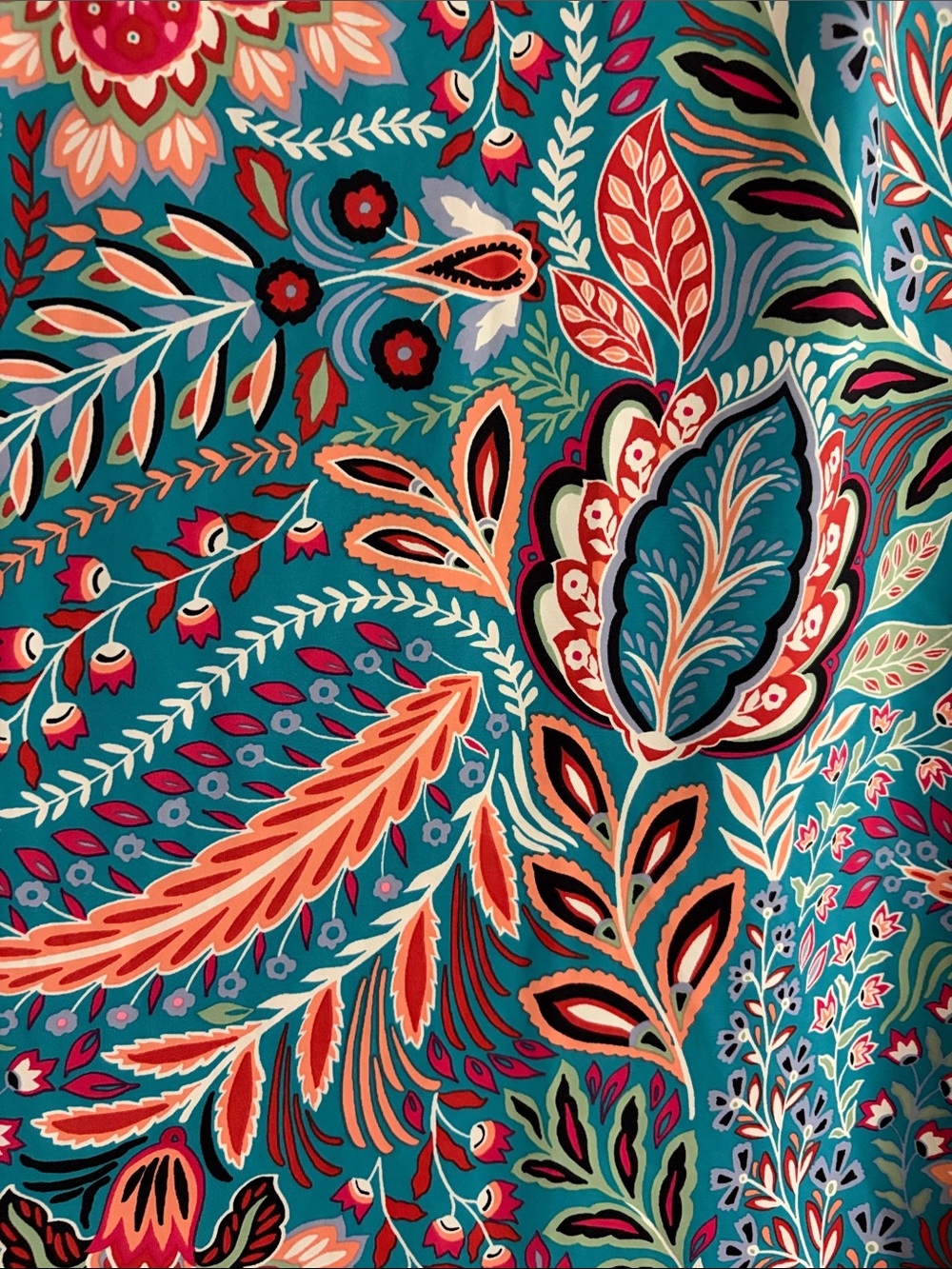 Talbots Teal Multicolor Floral Paisley Sleeveless Dress NWT - Picture 6 of 7